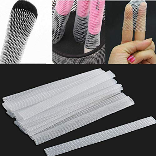Gbstore 100Pcs Makeup Cosmetic Beauty Brush Protector Pen Guards Make Up Brushes Sheath Mesh Netting Protector Cover Makeup Tools #TOP2