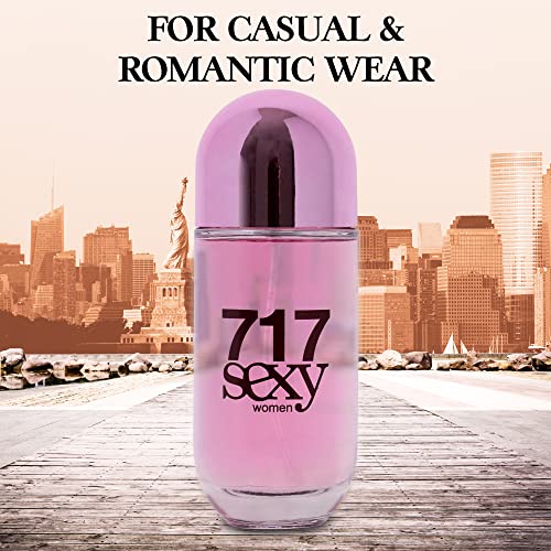 Novoglow 717 Sexy Women- 100Ml/3.4 Fl Oz Eau De Parfum Spray - Long Lasting Floral Citrusy & Powdery Fragrance Smell Fresh & Clean All Day Includes Carrying Pouch Gift For Women For All Occasions #TOP1