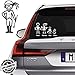 Lollomoto Ragazza Equitazione Vetro Auto Famiglia StickersFamily Stickers Family Decal - Bianco Opaco