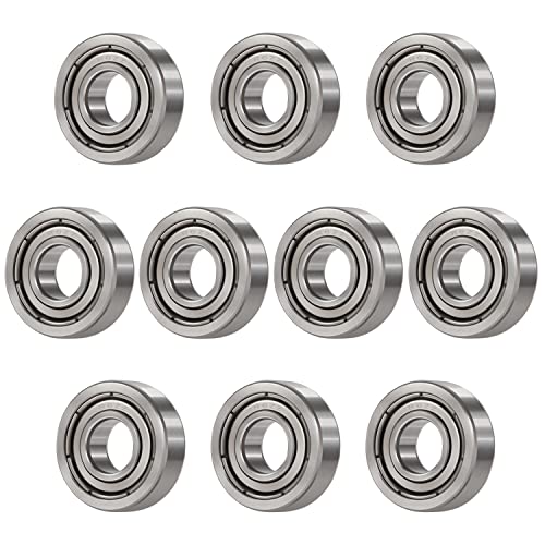 10 Pcs R6Zz (3/8 X7/8 X 9/32 Inch) Premium Double Metal Shielded Radial Ball Bearing - Deep Groove Bearing - High Speed - Compatible For Electric Motor Applications #TOP6