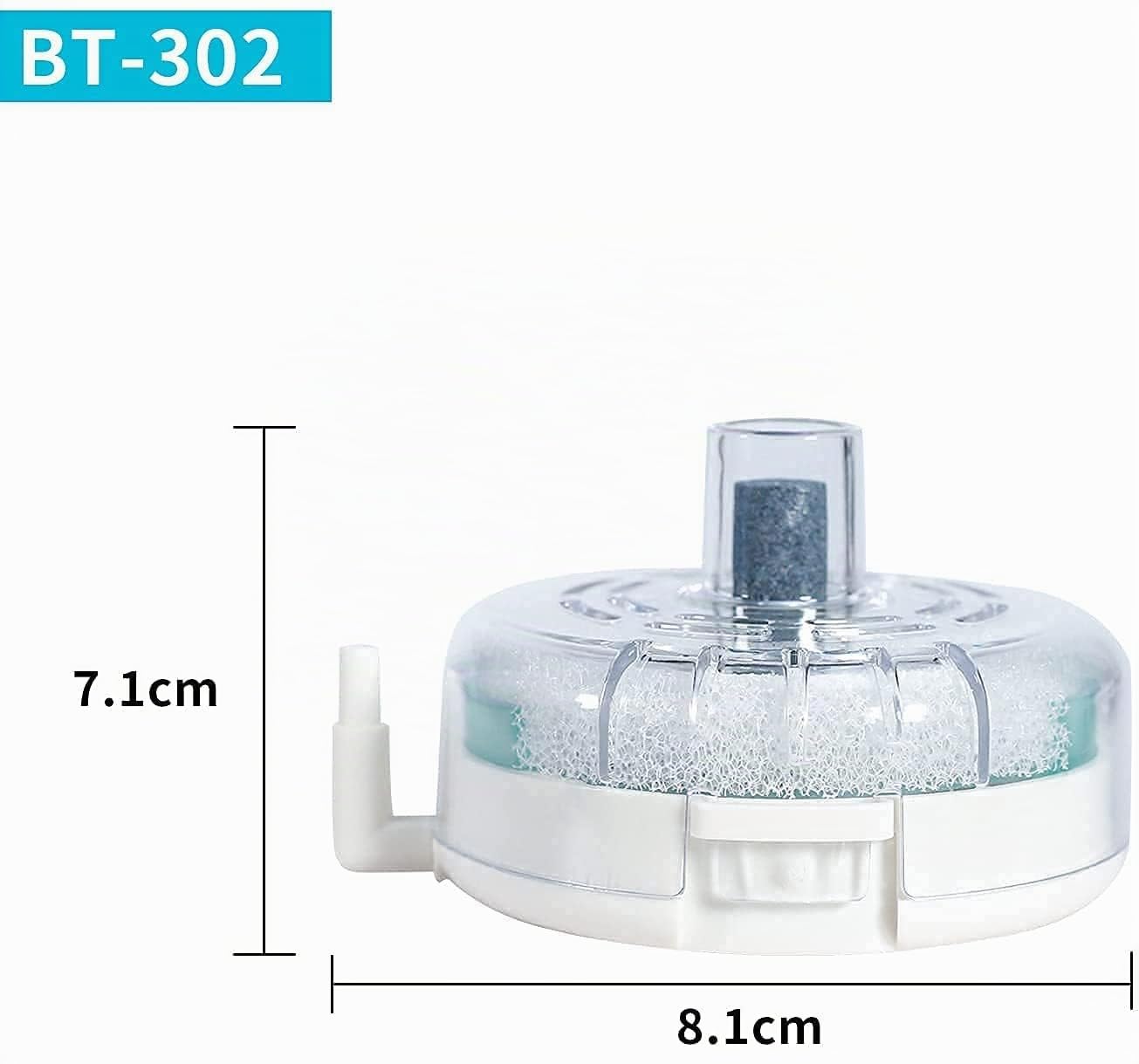 boxtech Filtro in Spugna biochimica per Acquario con Pietra d'Aria Spugna Filtro bio-Silenzioso Ultra-Sottile Tonda azionata ad Aria per Acquario Nano di gamberetti