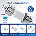 eco4life Shower Filter - 25 Stage Shower Head Filter for Hard Water, Reduces 99% of Heavy Metal, Improves Skin & Hair, Built-In Turbine Fan, Fits Most Bathroom, Bathtub Showers (1 filter)