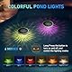 SoulBay Solar Poolbeleuchtung Unterwasser, 2 Stück RGB Bunt Schwimmende Solarleuchten Solar LED Pool Beleuchtung Licht Teichbeleuchtung IP68 Wasserdichte für Pool Teich Garten Brunnen Wasserparks Deko