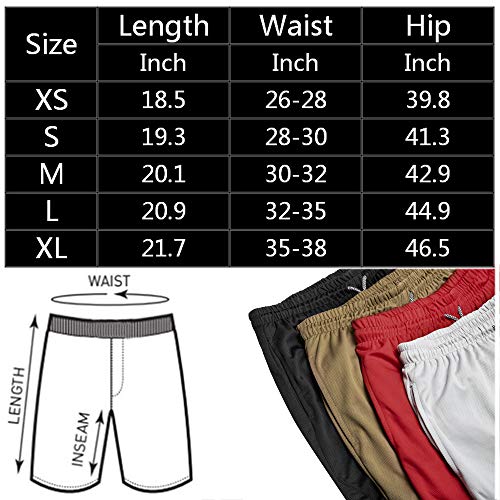 Hometa short masculino 2 em 1 para treino, corrida, treino, academia, ginástica, 18 cm, short esport