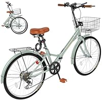24インチ 折りたたみ自転車 シルバー　シマノ7段変速 高炭素鋼フレーム Amazon | Mixiu 折りたたみ自転車 シマノ7段変速 高炭素鋼フレーム