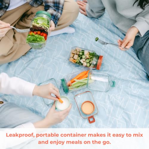 Image of Prepara The Original Salad Pod, 4.5 Cups, Orange | BPA-Free, Ideal for Meal Prep & Salads, 4.5-Cup Pod with 2.5 oz Dressing Capsule