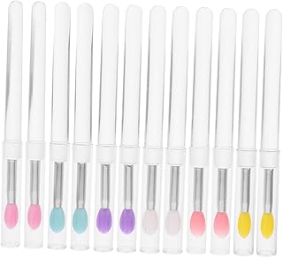 12pcs Portable Lip Brush Applicators Covers M...