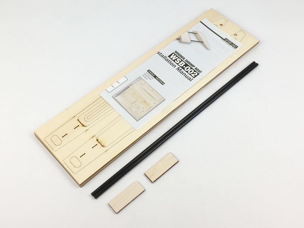 RC Outrigger Shrimp Boat Wooden 495mm Sponson Race Boat Kit to Build for Adults (B061)