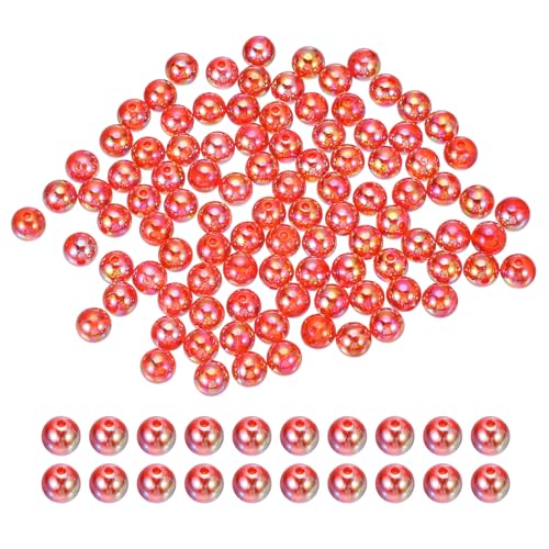 Perles de pêche 10mm PATIKIL en acrylique rouge réfléchissant pour appât