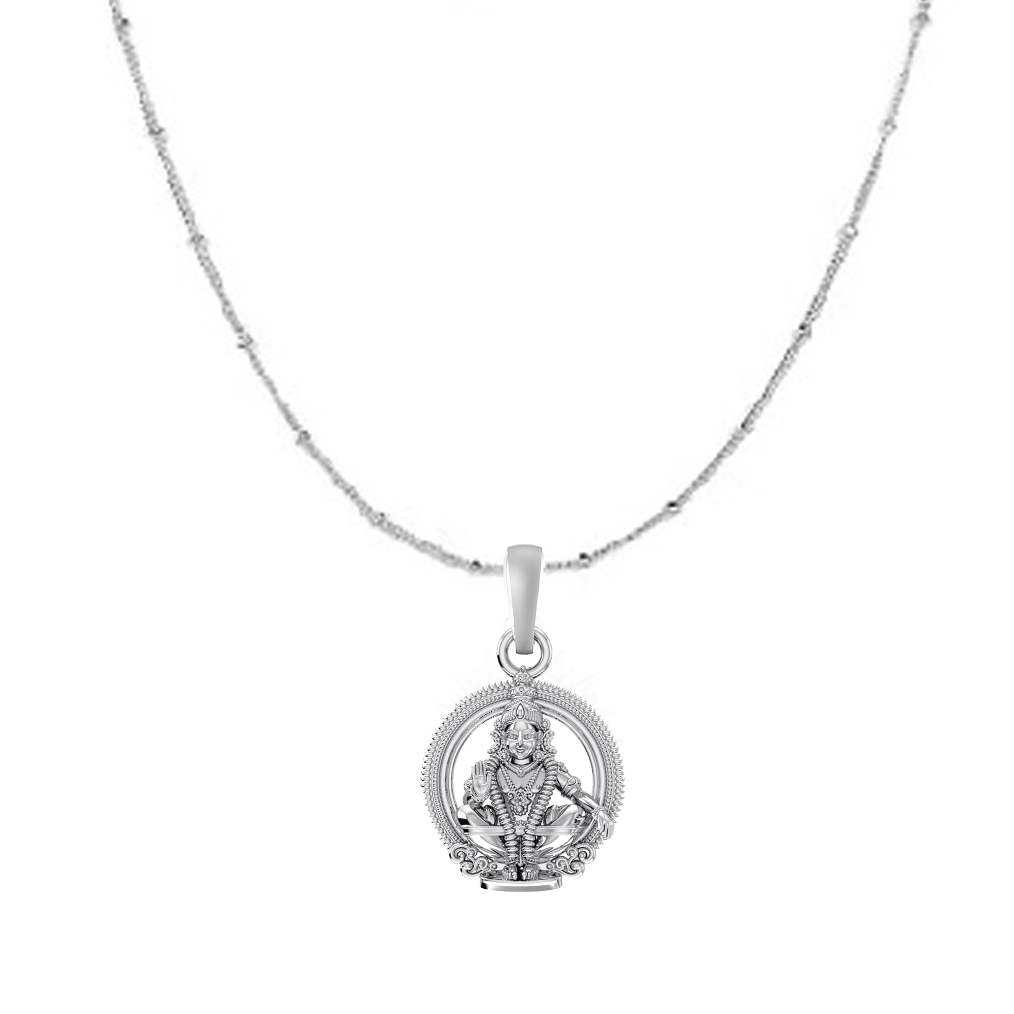 akshat sapphire Sterling Silver (92.5% purity) God Ayyappa Chain Pendant-picture-8