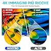 Yowrepu 2026 Antenna TV Interna Amplificata Potente - Ricezione DVB - T2 Segnale per 400 km, Supporta Smart TV 4K HD/1080P, Con 5 m di Cavo Coassiale e Connettore Maschio Tipo F (Nero Lucido)