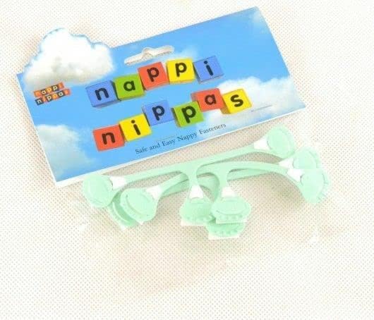 Nappi Nippas Nappy Fastener 3 Pack - Choose Your Colour - Green