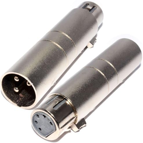 Adattatore DMX XLR 5 Poli A 3 Poli - Cavo 0,2m Per Luci Stage - Connettori In Zinco, High Flexibility
