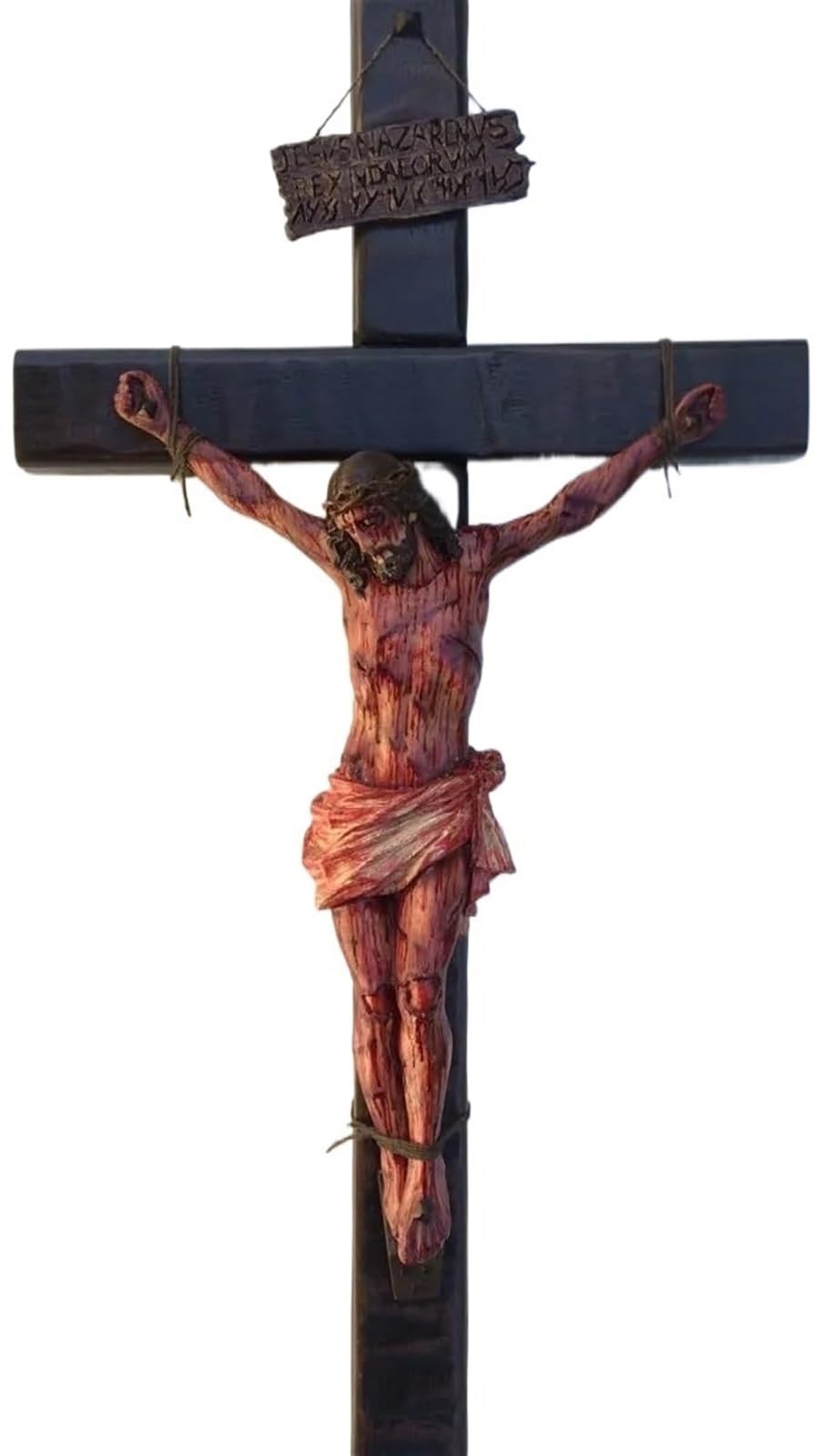 THUCHENYUC Handmade Realistic Crucifix, Realistic Crucifix Wound For Meditation Wall Cross Passion Crucifix Holy Passion Cross For Wall Decor For Home Indoor Cross Collectable