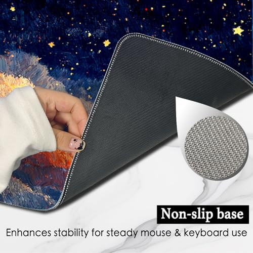Image of Nuxovilar Professional Large Mouse Pad & Computer Game Mouse Mat (35.4x15.7IN, Dreamy Clouds & Luminous Celestial Art) (90 * 40cm Dreamy Celestial Clouds)