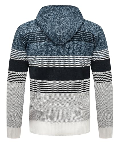 Image of LLdress Mens Knit Cardigan Sweaters Sherpa Lined Full Zip Hoodie With Pockets