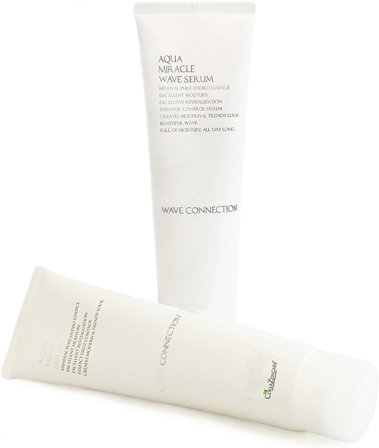 Wave Connection Aqua Miracle Wave Serum 5.29 Ounce. Made in Korea. For Curly Hair. Fight Frizz. Non-Sticky and Non-Oily Formula. No Animal Testing. Unisex