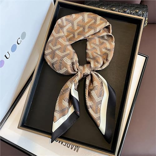 Foulard en soie pour femmes avec imprimé double face idée cadeau chic - 3