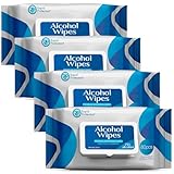75% Alcohol Wipes - 4 PACK - 80 Per Pack - BULK Disinfectant Hand Sanitizer Wipes, All-Purpose Wet Disinfecting Wipe (320 Wipes)