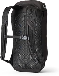 Nano Mochila unisex de 16 L para senderismo/viajes diarios/viajes activos, panel trasero transpirable, puerto de hidratación, talla grande, negro óptico