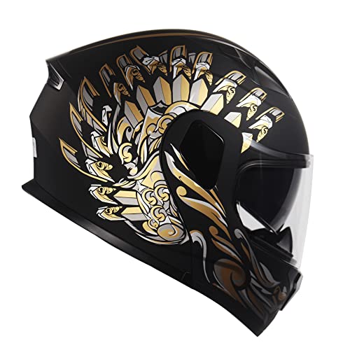 Kypara Motorcycle Dual Visor Flip Up Modular Full Face Helmet With Dot Certification Of Impressionism (Xl, Michael.matt) #TOP7