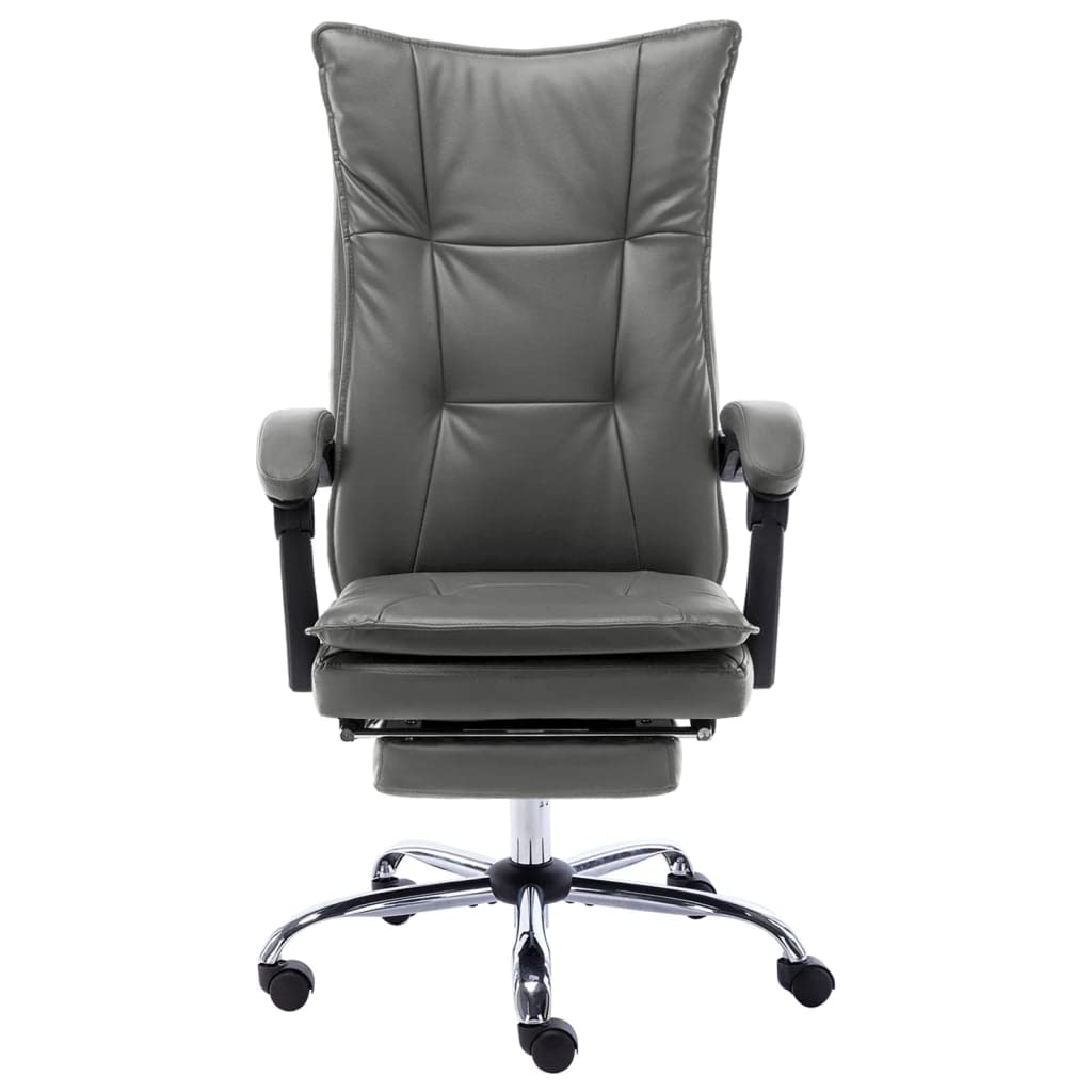 Silla de oficina ergonómica regulable en altura con respaldo alto y reposapiés, silla de oficina ajustable de 95 a 150 grados, equipada con ruedas de nailon para oficina