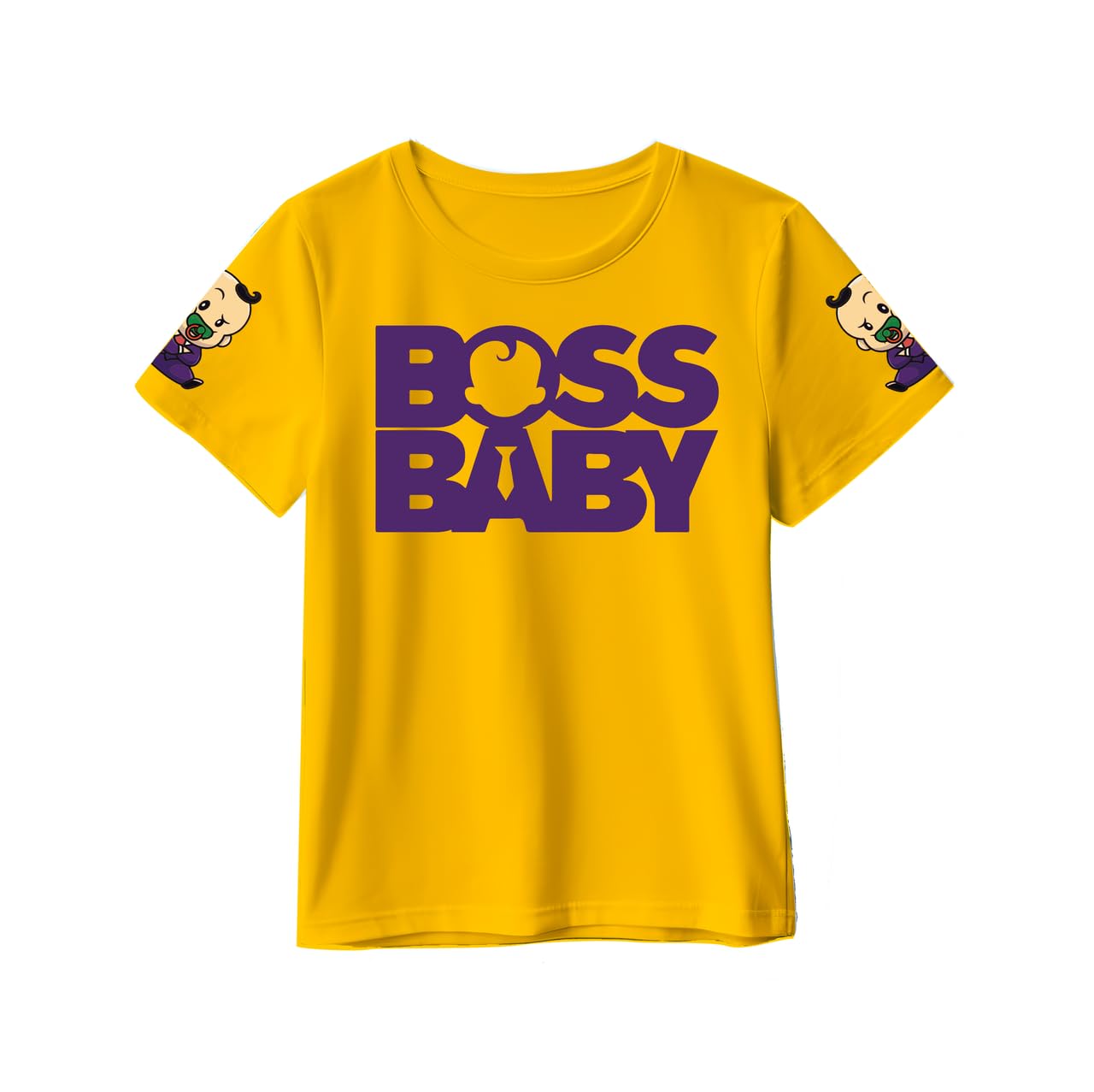 Regular Fit Baby T-Shirt Printed Unisex Half Sleeves | Cute Boss Baby Print Casual Wear Top for Boys & Girls | Comfortable Everyday Infant & Toddler Clothing-image-47