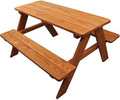 ODMP Kids Wooden Picnic Table, Brown