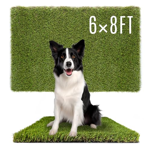 Image of SUNTURF Dog Grass Pads 6 x 8 FT Artificial Grass Pee Pads for Dogs Potty Fake Grass Rug Turf Mat for Dogs Training Indoor Outdoor Garden Lawn Artificial Grass Rug