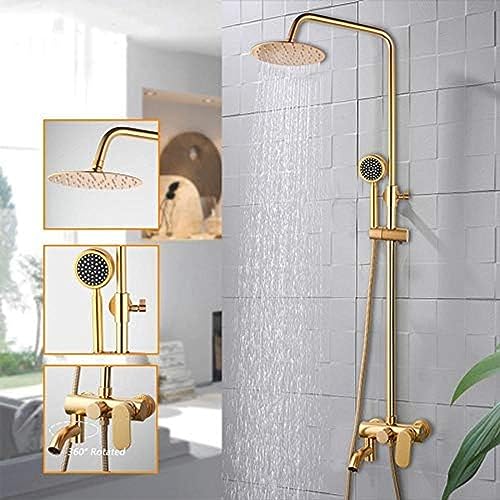 Robinet de douche or brossé : l'élégance d'un mitigeur de baignoire chic