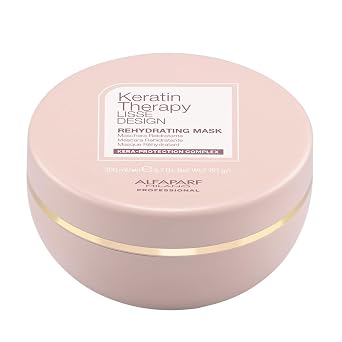 Alfaparf Milano Lisse Design Keratin Therapy Rehydrating Hair Mask - Post Keratin Treatment Deep Conditioning Hair Mask for Frizz Control & Moisture Retention - Dry Hair Treatment 6.7 oz