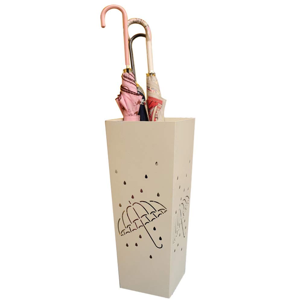 GHHVFEC Square Metal Umbrella Stand with Drain Tray for Entryway Home Office