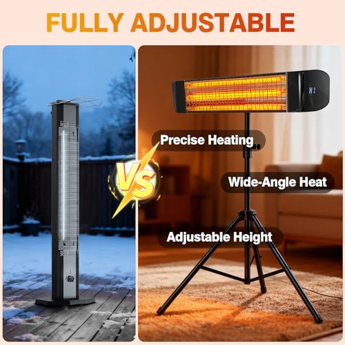 Image of Paraheeter Outdoor Electric Infrared Patio Heater, 1500W