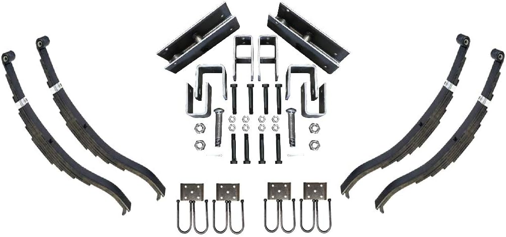 Trailer Slipper Spring Suspension and Tandem Axle Hanger Kit for 3" Tubes - 7000 Pound Axles : Automotive