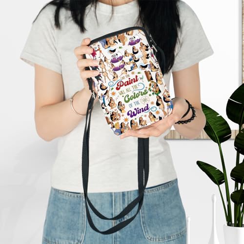 LEVLO Forest Princess Crossbody Bag Poca Hontas Fans Gift Paint With All The Colors Of The Wind Princess Shoulder Bag3