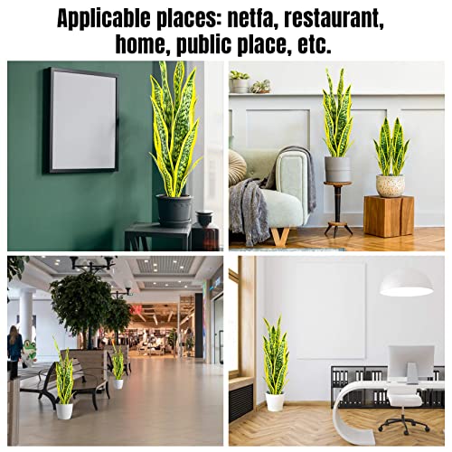 Sukh Faux Snake Plant Artificial Plant - Artificial Snake Plant Fake Snake Plant Faux Sansevieria Plant Artificial (Yellow) #TOP4