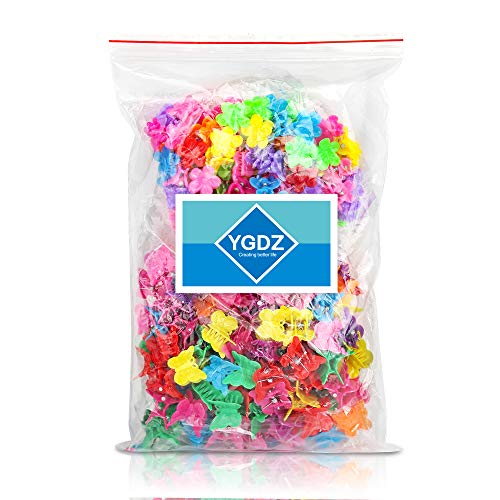 Ygdz 200Pcs Small Claw Cute Flower Butterfly Hair Clips For Baby Girls, 8 Assorted Colors #TOP6