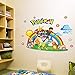 3D Autocollant Mural Papier Peint Pokemon 50x70cm Convient pour le salon chambre cuisine chambre d'enfant décoration de la famille papier peint