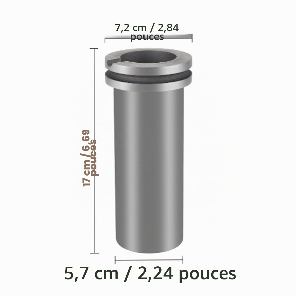 Creuset pour la Fusion des métaux Creuset en Graphite de 3 kg adapté à la Fusion de l'or, de l'argent, de l'aluminium, du cuivre, etc.