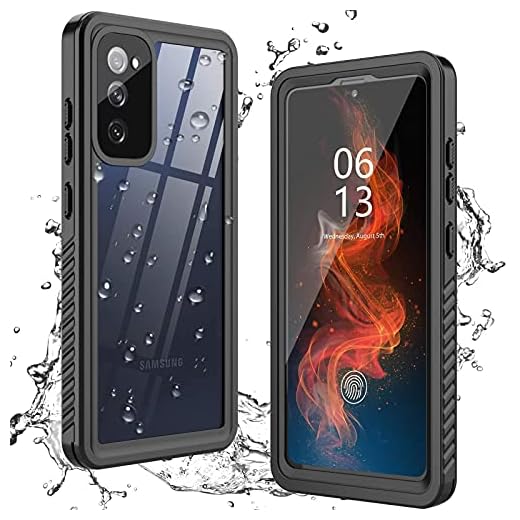 ANTSHARE for Samsung Galaxy S20 FE 5G Case Waterproof, Black | Built in Screen Protector 360° Full Body Heavy Duty Protective Shockproof IP68 Underwater Case for Samsung Galaxy S20 FE 5G