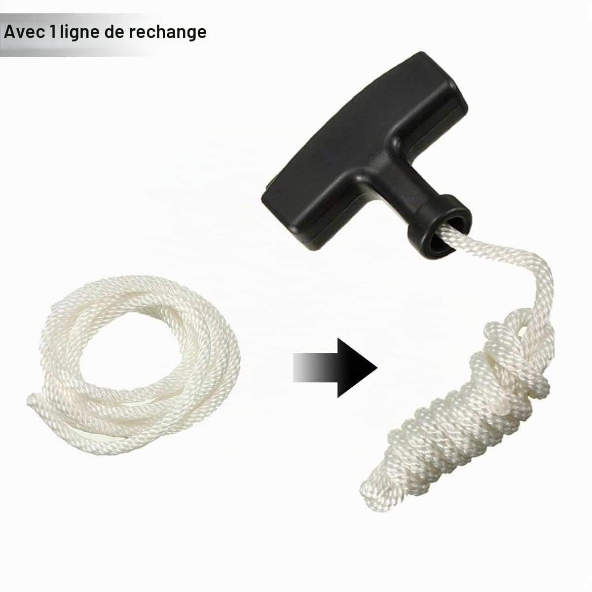 ZAMDOE Démarreur à recul pour Honda GX240 (8HP), GX 270 (9HP), pour Oregon 31-049, for Rotary 26-10469, 150-711, 28400-ZE2-W01ZA / B/N Pièces de Moteur, avec Corde de démarrage