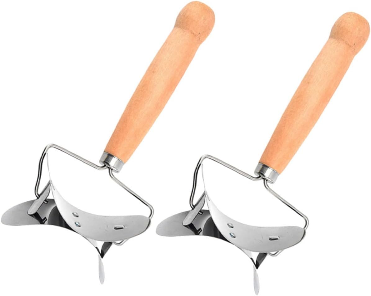 MAGICLULU 10pcs Stainless Steel Dumpling Wrapper Skin Cutter Dumpling Making Tool Non-stick Surface Easy to Clean for Home Restaurant