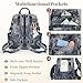 RAINSMORE Convertible Backpack Purse for Women Designer PU Leather Backpack Purse Waterproof Fashion Backpack Handbags 13.3 Inch Anti Theft Crossbody Shoulder Bag for Work Travel College Denim Blue