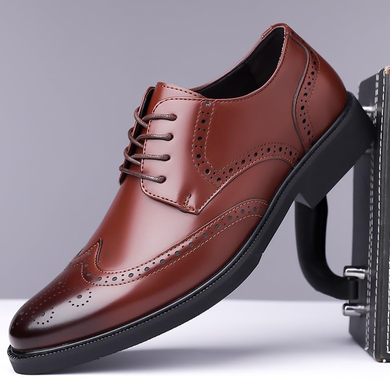 Men's Non-Slip Rubber Flat Dress Shoes Formal Oxford Business Style Footwear for Men3