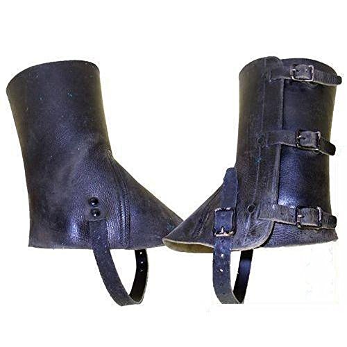 Armeeverkauf 1 Paar CH Armee Leder Gamaschen,Ledergamaschen,schwarz