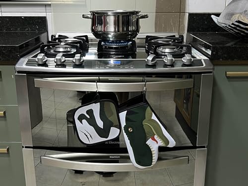 Luva Térmica Dinossauro T-Rex Cozinha Criativa Geek cor:Branco