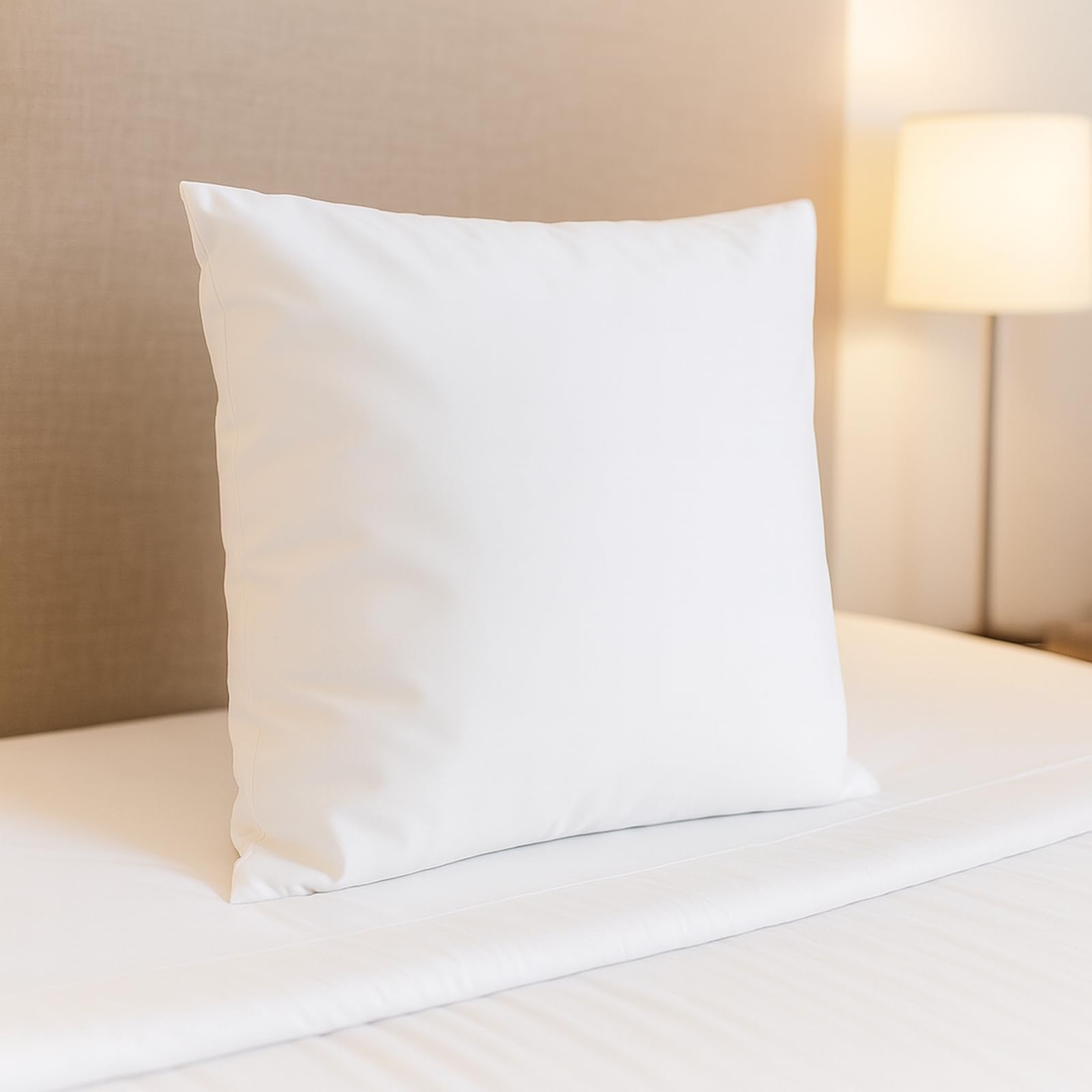 4er Set Kissenbezüge Weiß Hotelverschluss – 100% Baumwolle Linon – Kochfest bis 95° – für Dekokissen, Kopfkissen, Sitzkissen – Made in Europe (80 x 60 cm, 4 Stück)