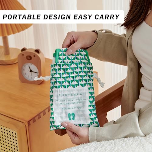 Image of EUXTERPA Women Travel Slippers, Adjustable Ladies Slipper, Lightweight Easy Carry Foldable Travel Slippers with Storage Bag