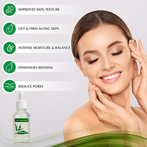 Green Tea Matcha Revitalizing Serum, For Face, Neck & Decollete, Antioxidant Facial Treatment, Smoothes Fine Lines & Wrinkles, Hydrates & Plumps Skin, Acnу Treatment And Dark Corrector #TOP3