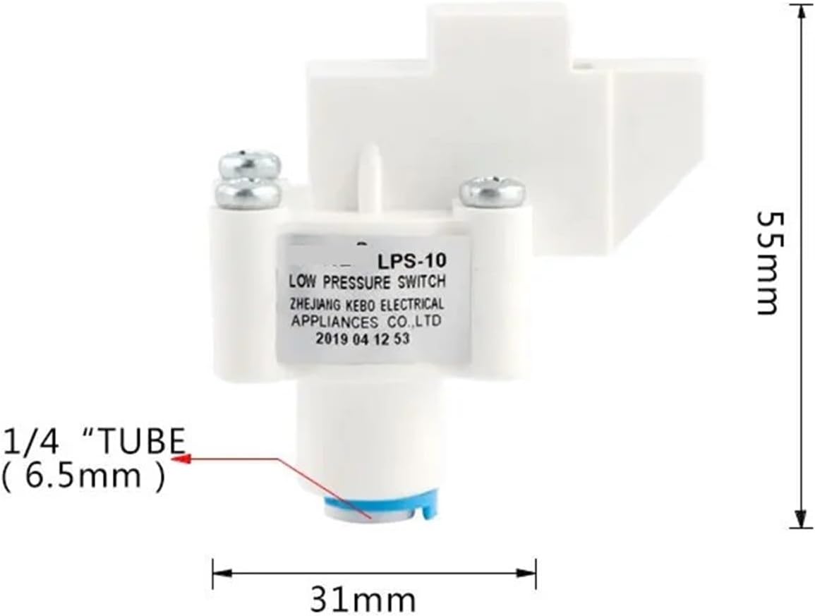 RO Water Purifier Parts Low Pressure Valve Switch 1/4inch OD Hose Quick Connection Reverse Osmosis Accessories 1Pcs